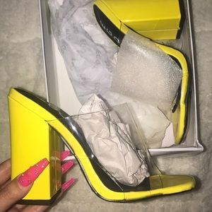 Ego yellow Perspex heel